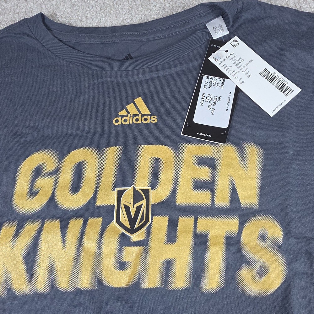 Adidas Vegas Golden Knights Long Sleeve Shirt Women Small Grey NHL Amplifier Tee